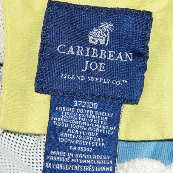2 for/$35 Carribean Joe Tropical Themed Light weight Swim Shorts Trunks Sz 2XL - Picture 12 of 12